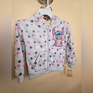 Disney Stitch Kids Fleece Hoodie - Blue and Pink